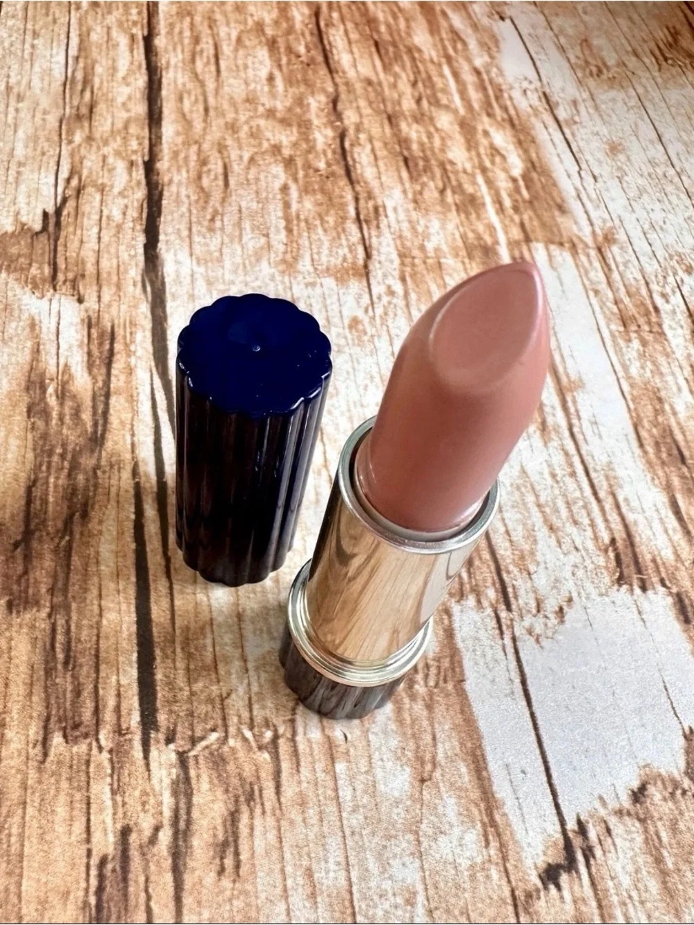 Estee Lauder MOCHA PINK Lipstick (Full Size) navy tube retired